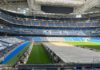 Interior del nuevo Bernabéu, con el hipogeo en funcionamiento